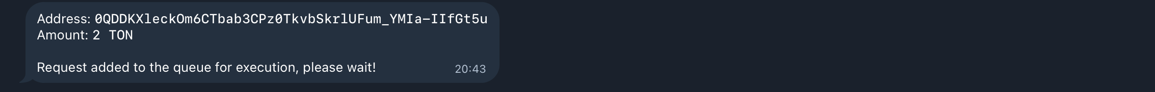 Request confirmed