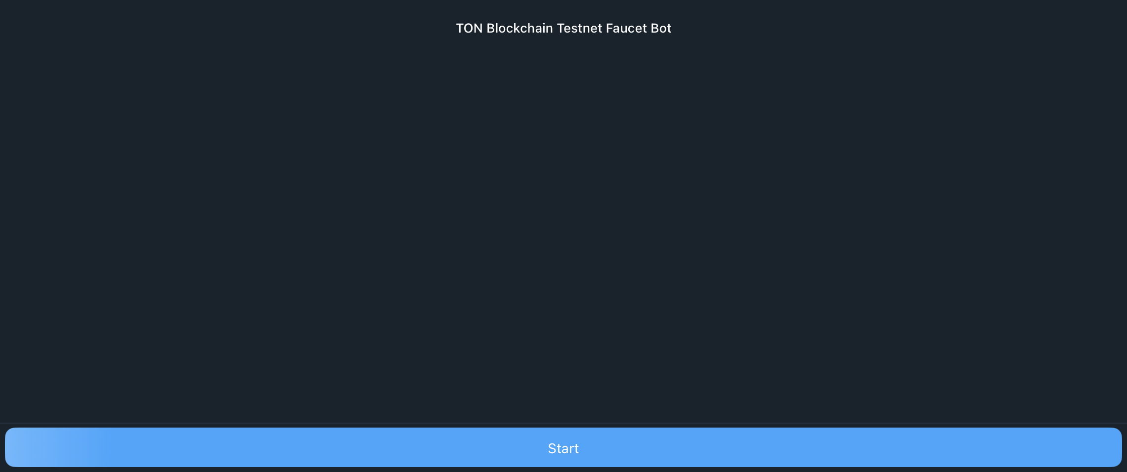 Start bot screen