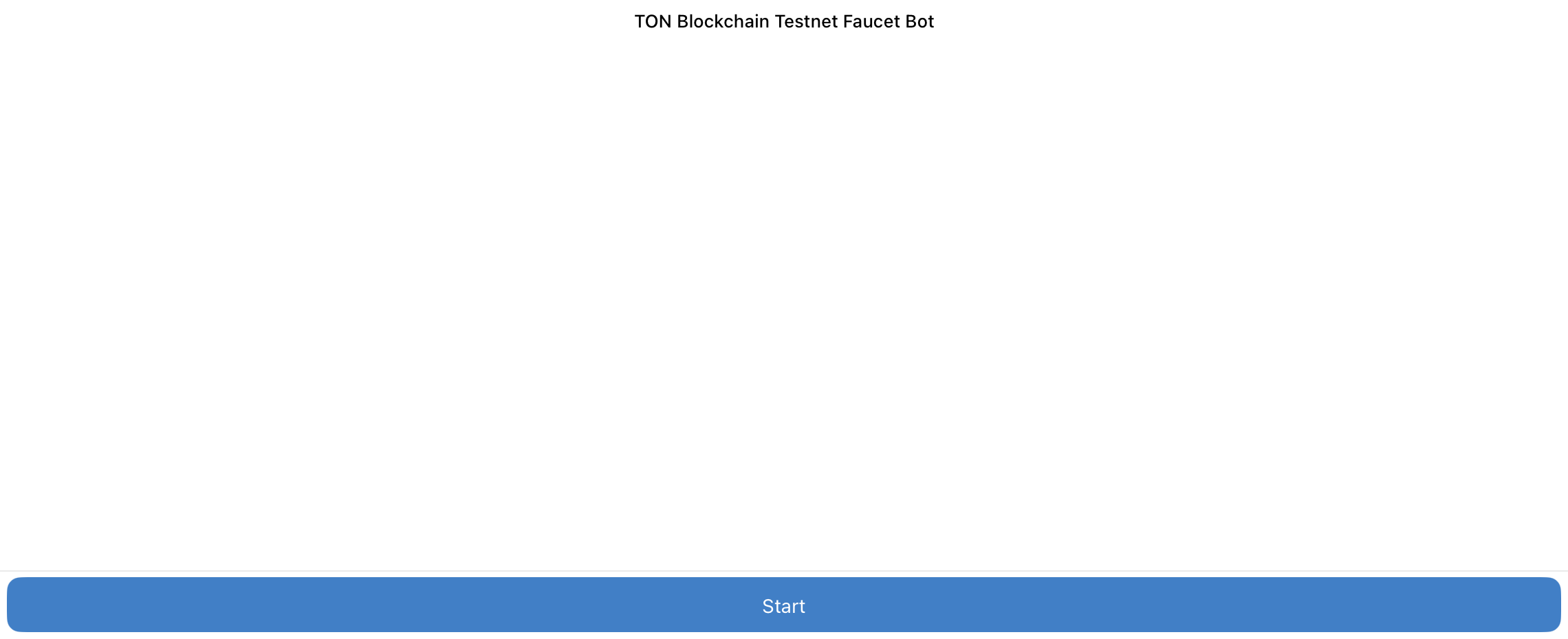 Start bot screen