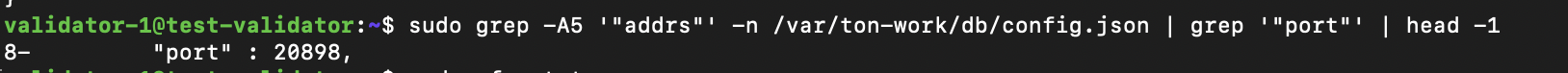 Print validator port